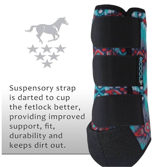 Professional Choice 2X Cool set of 4 Medium Horse Wraps in color pattern Taos - Picture 2 of 12
